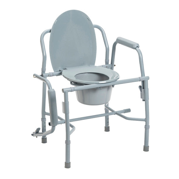Drive Medical Deluxe Steel Drop-Arm Commode