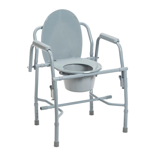 Drive Medical Deluxe Steel Drop-Arm Commode