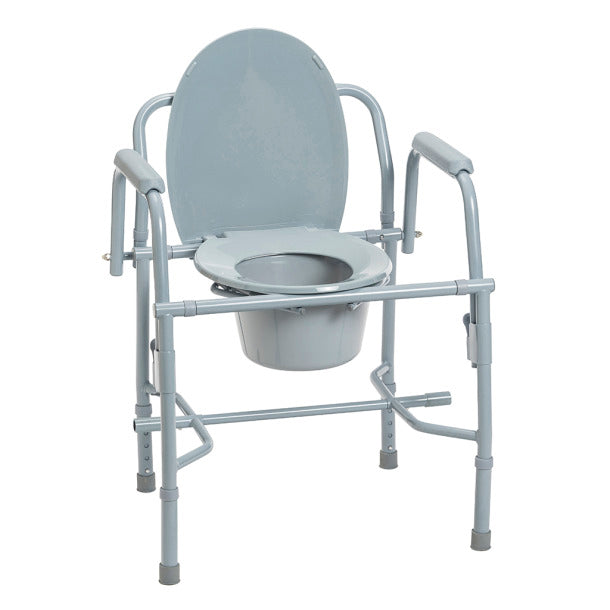 Drive Medical Deluxe Steel Drop-Arm Commode