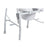 Drive Medical Deluxe Steel Drop-Arm Commode with Padded Seat