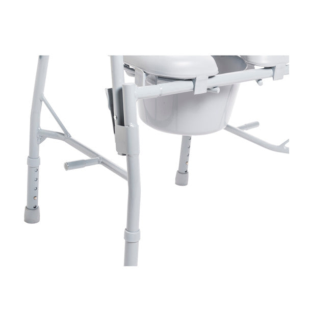 Drive Medical Deluxe Steel Drop-Arm Commode with Padded Seat