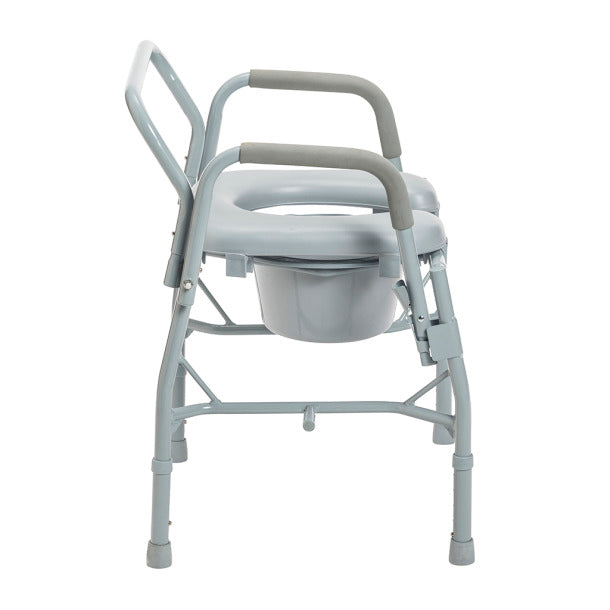 Drive Medical Deluxe Steel Drop-Arm Commode with Padded Seat