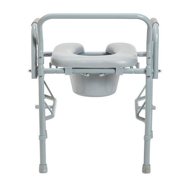 Drive Medical Deluxe Steel Drop-Arm Commode with Padded Seat