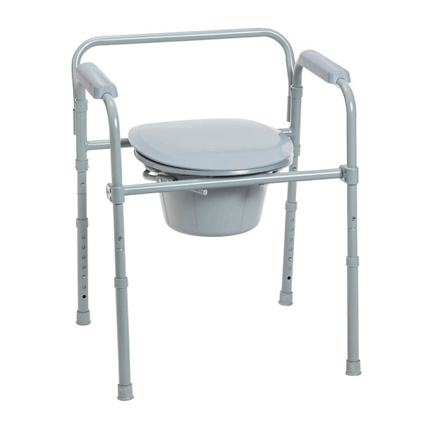 Drive Medical Folding Steel Commode - RTL11158KDR