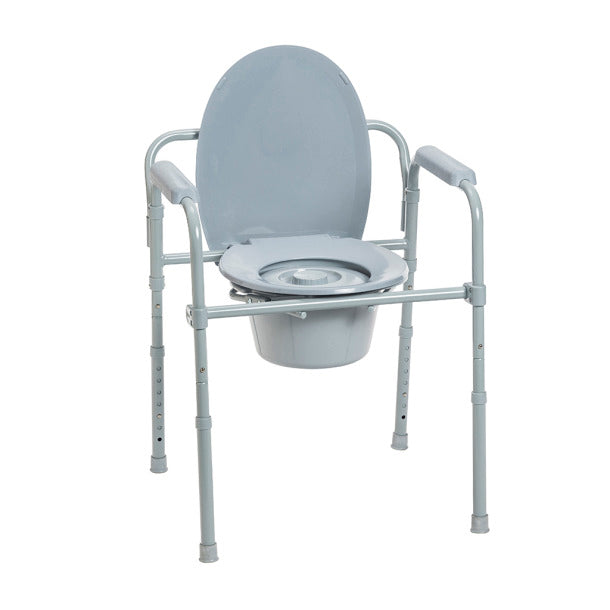 Drive Medical Folding Steel Commode - RTL11158KDR