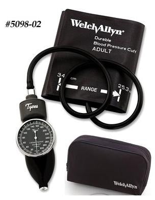 Welch Allyn Tycos Aneroid Sphygmomanometer Pocket Style Hand Held 2-Tube Adult, Large Adult Size Arm - 5090-41CB