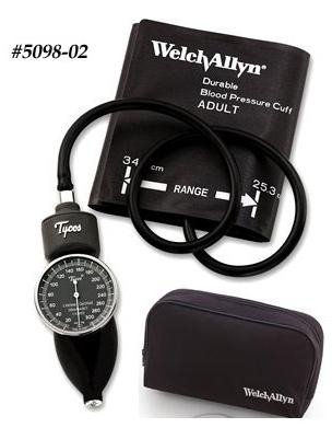 Tycos - Aneroid Sphygmomanometer Unit 2-Tubes Adult Size 12 Cuff - 5090-41CB