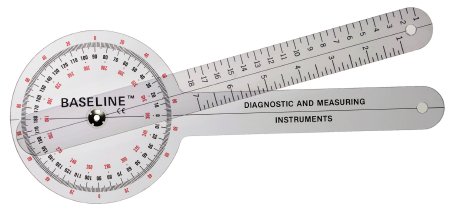 Fabrication Enterprises Baseline Goniometer 0 - 360 Degree Head with Three ISOM Scales Inches and Centimeters 12 Inch - 12-1000