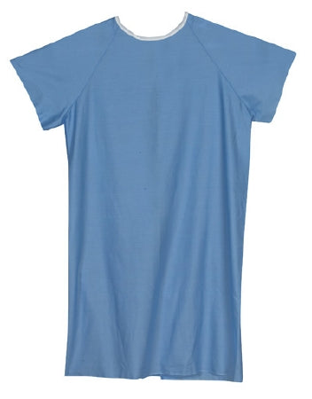 Mabis Healthcare - Patient Exam Gown One Size Fits Most Blue Reusable - 532-8035-0100