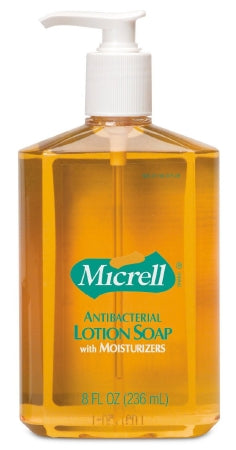 GOJO Micrell Antibacterial Soap Lotion 8 oz. Pump Bottle Scented - 9752-12