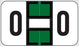 Wilmer Barkley Pre-Printed Label Chart Tab O | O Green 15/16 X 1-5/8 Inch - W-2100-O