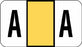 Wilmer Barkley Pre-Printed Label Chart Tab C | C Yellow 1-1/2 X 1 Inch - W-1500-C