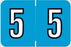 Wilmer Barkley Pre-Printed Label Chart Tab 5 | 5 Blue 1-1/2 X 1 Inch - W-3500-5