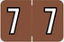 Wilmer Barkley Pre-Printed Label Chart Tab 7 | 7 Brown 1-1/2 X 1 Inch - W-3500-7