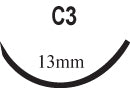 LOOK - Suture with Needle Nonabsorbable Uncoated Black Suture Monofilament Nylon Size 5 - 0 18 Inch Suture 1-Needle 11 mm Length 3/8 Circle Precision Reverse Cutting Needle - 1285B