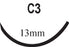 LOOK - Suture with Needle Nonabsorbable Uncoated Black Suture Monofilament Nylon Size 5 - 0 18 Inch Suture 1-Needle 11 mm Length 3/8 Circle Precision Reverse Cutting Needle - 1285B