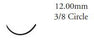 LOOK - Suture with Needle Absorbable Uncoated Undyed Suture Chromic Gut Size 5 - 0 18 Inch Suture 1-Needle 39 mm Length 3/8 Circle Reverse Cutting Needle - 563B