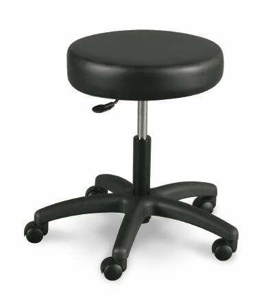 Winco Med-Pro Exam Stool Backless Pneumatic Height Adjustment 5 Casters Gray - 4300-07