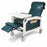 Winco Convalescent Recliner with Tray Hunter Green Vinyl Upholstered Four Swivel Casters Four Swivel Casters - 5251-06