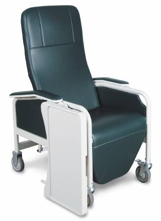 Winco Multi-Position Recliner Blue Ridge Vinyl Upholstered Four 5 Inch Total Lock Caster Four 5 Inch Total Lock Caster - 5351-17