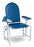 Winco Med-Pro Blood Drawing Chair Double Fixed Armrests / Single Pivot Armrest Blue - 2573-02