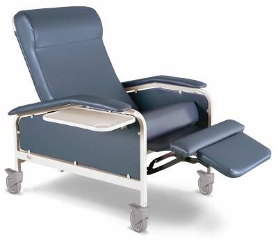 Winco Multi-Position Recliner Blue Ridge Vinyl Upholstered Four Swivel Casters Four Swivel Casters - 6541-17