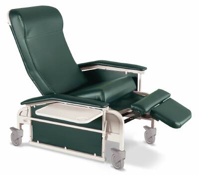 Winco Multi-Position Recliner Blue Ridge Vinyl Upholstered Four Swivel Casters Four Swivel Casters - 6541-17