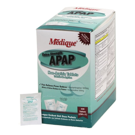 APAP - Pain Relief 500 mg Strength Acetaminophen Tablet 250 per Box - 17513