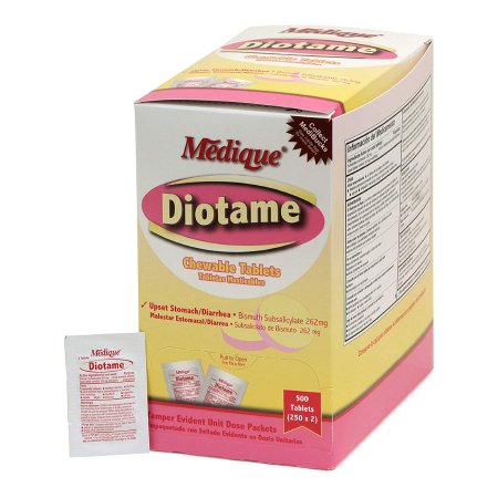 Diotame - Anti-Diarrheal 262 mg Strength Chewable Tablet 500 per Box - 22013