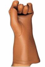 Superflex - Radiation Reducing Glove One Size Fits Most NonSterile Lead / Naugahyde Extended Cuff Length Smooth Brown Not Chemo Approved - 12419