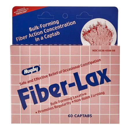 Fiber-Lax - Laxative Tablet 60 per Bottle 500 mg Strength Calcium Polycarbophil - 00536430608