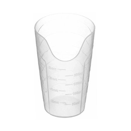 Nosey Cup - Graduated ADL Dysphagia Cup 8 oz. Translucent Plastic Reusable - 1145