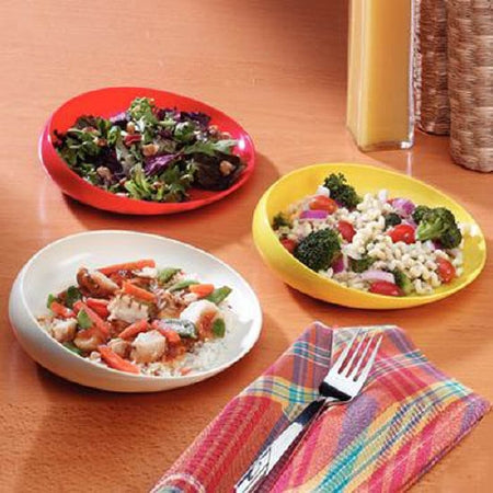 Patterson Medical Supply Sammons Preston Scoop Dish Yellow Reusable Melamine 8 Inch Diameter - 1546