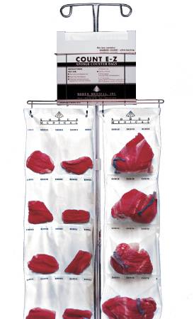 Xodus Medical Count EZ Sponge Counter Bag Five Laparotomy Sponges Or Ten 4 X 4 Inch Sponges 36 X 10 Inch - 50600