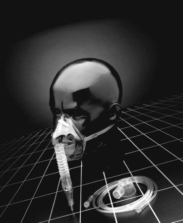 Salter Labs Percent-O2-Lock Oxygen Entrainment Mask Kit Venturi / 7 Diluter Jets Style Adult User One Size Fits Most Adjustable Elastic Head Strap - 8150-7-50