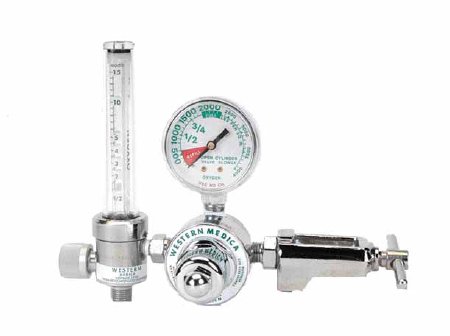 Western Medical - Oxygen Regulator Single Stage 0 - 15 LPM CGA-870 - M1-870-15FM