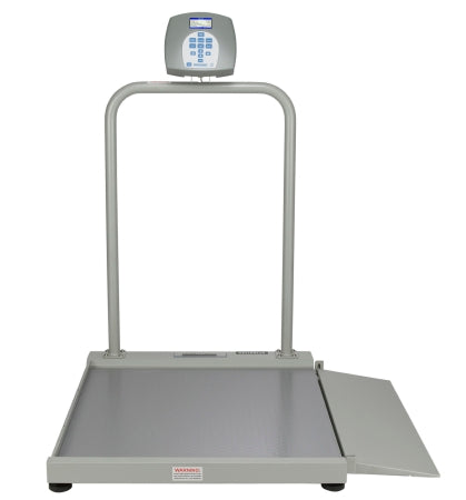 Health O Meter Health O Meter Wheelchair Ramp Scale Digital LCD Display 1000 lbs. / 474 kg Gray AC Adapter / Battery Operated - 2500KL