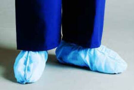 Cardinal Convertors Shoe Cover One Size Fits Most Shoe High Non-skid Blue NonSterile - 2852