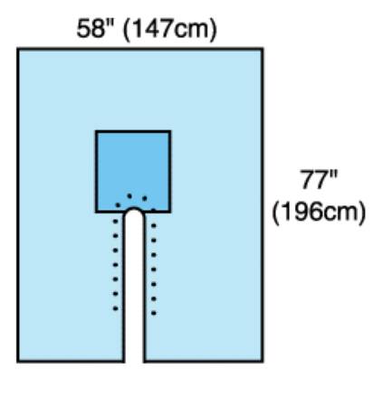 Cardinal Orthopedic Drape Split Sheet Drape 58 W X 77 L Inch Sterile - 29434