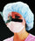 O&M Halyard Inc FluidShield Surgical Mask with Eye Shield Pleated Ties One Size Fits Most Blue / Orange - 62114