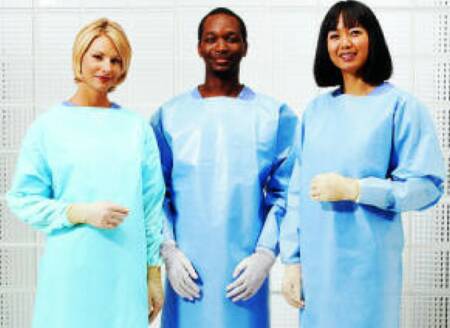 Cardinal - Protective Procedure Gown One Size Fits Most Blue NonSterile Not Rated Disposable - 5210PG