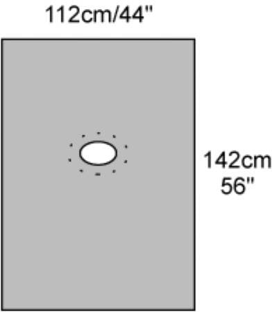Cardinal - EENT Drape Small Drape with Aperture 44 W X 56 L Inch Sterile - 8441