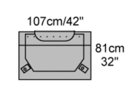 Cardinal - Surgical Drape Head / Bar Drape 42 W X 32 L Inch Sterile - 9556