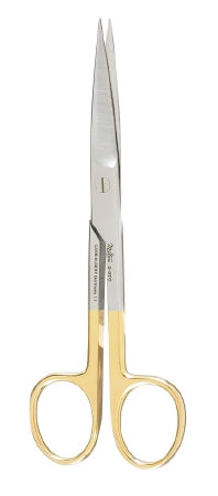 Miltex Miltex Carb-N-Sert Operating Scissors 5-1/2 Inch Length Surgical Grade Stainless Steel / Tungsten Carbide NonSterile Finger Ring Handle Straight Blade Sharp/Sharp - 5-6TC