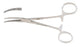 Integra Lifesciences - Forceps Lahey 5-1/2 Inch Length Surgical Grade Stainless Steel NonSterile Ratchet Lock Finger Ring Handle Curved Serrated Tip - 7-62