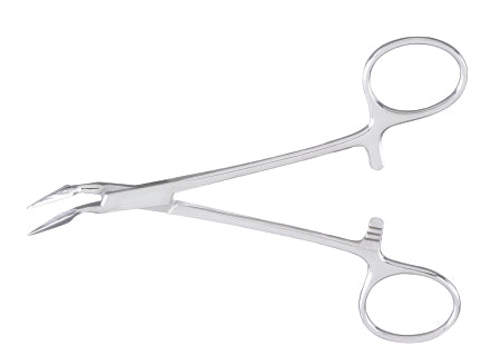 Miltex - Splinter Forceps Williams 5-1/2 Inch Length OR Grade German Stainless Steel NonSterile Ratchet Lock Finger Ring Handle Angled Pointed Tips - 6-340