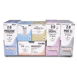 Perma-Hand - Suture with Needle Nonabsorbable Coated Black Suture Braided Silk Size 2 - 0 18 Inch Suture 1-Needle 30 mm Length 3/8 Circle Reverse Cutting Needle - 677G