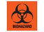 Shamrock - Pre-Printed Label Warning Label Fluorescent Red Biohazard / Symbol Black Biohazard 1 X 1 Inch - SBH-8