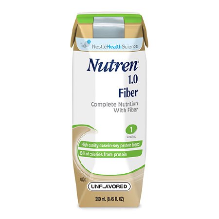 Nestle Healthcare Nutrition Nutren 1.0 Fiber Tube Feeding Formula 250 mL Carton Ready to Use Unflavored Adult - 798716160568