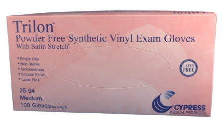 McKesson Medical Surgical Trilon Exam Glove Small NonSterile Vinyl Standard Cuff Length Smooth Clear Not Chemo Approved WITH PROP. 65 WARNING - 25-92